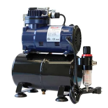 Paasche Paasche D3000R 1 by 8 HP Diaphragm Compressor with Tank & Regulator D3000R